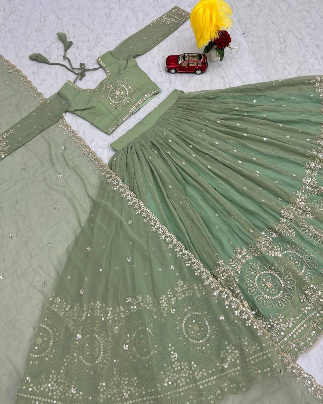 Heavy Fox Georgette Lehenga