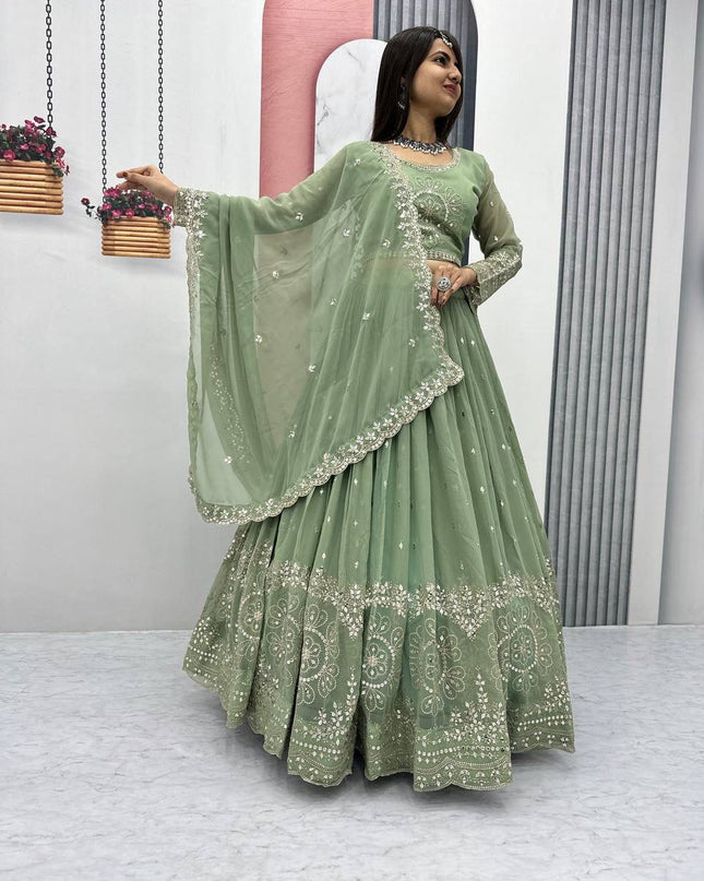 Heavy Fox Georgette Lehenga