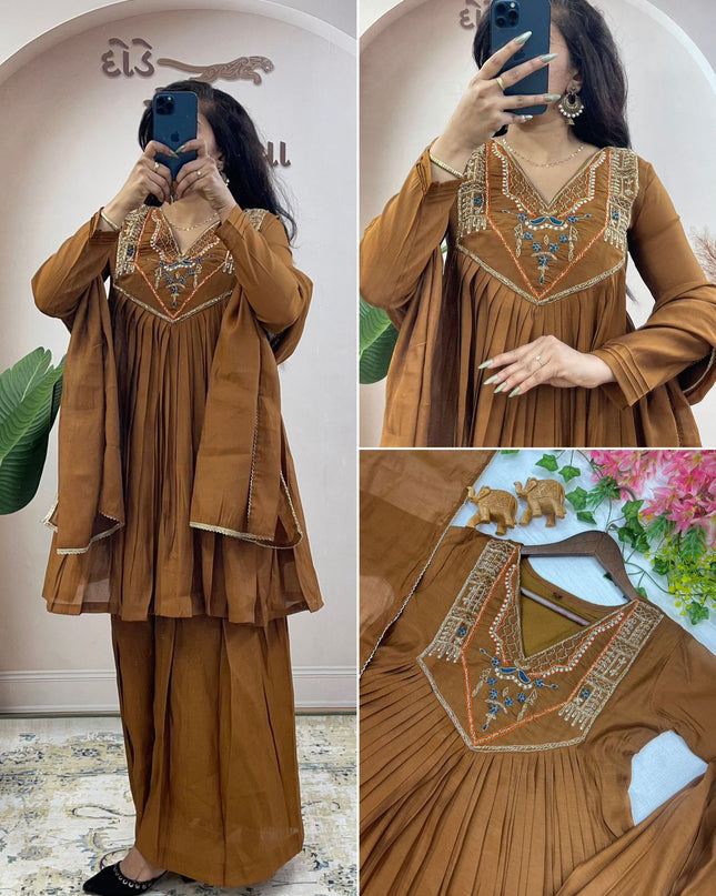 Pure Mul Chanderi Ethnic Dress