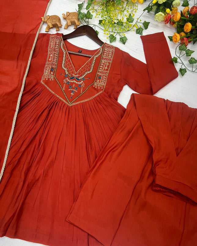 Pure Mul Chanderi Ethnic Dress