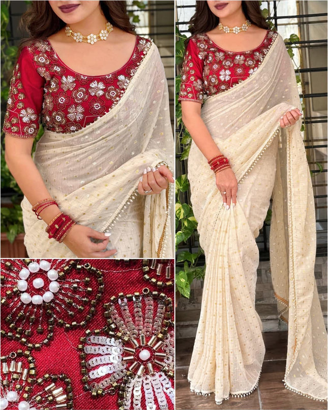 Cruchy Georgette Saree