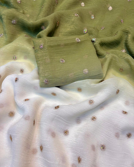 Soft Ombré Organza-Style Sarees