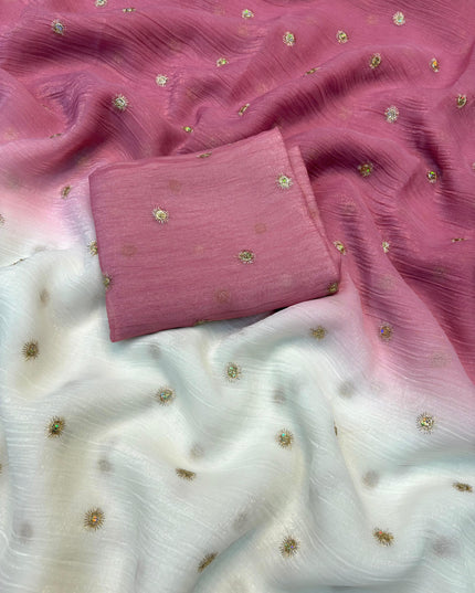 Soft Ombré Organza-Style Sarees