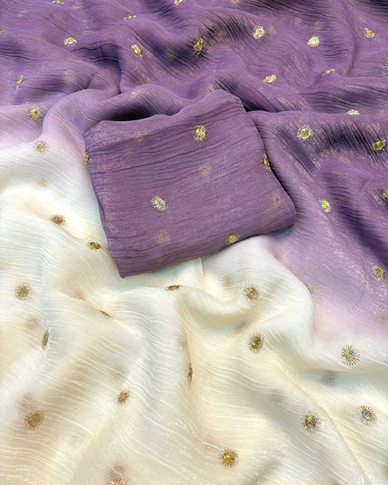 Soft Ombré Organza-Style Sarees