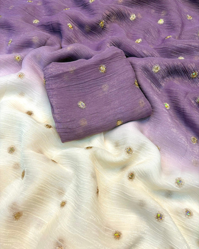 Soft Ombré Organza-Style Sarees