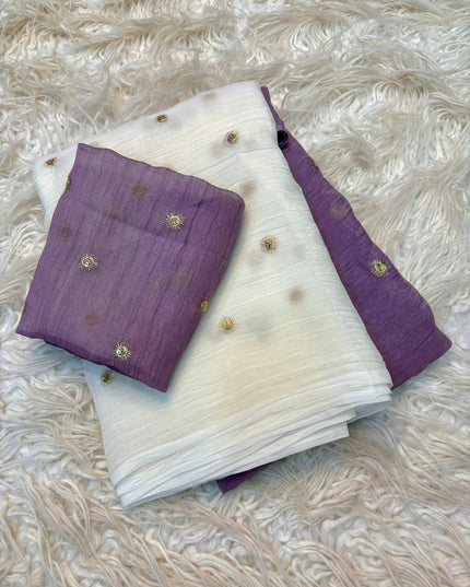 Soft Ombré Organza-Style Sarees