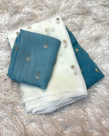 Soft Ombré Organza-Style Sarees