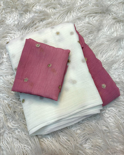 Soft Ombré Organza-Style Sarees