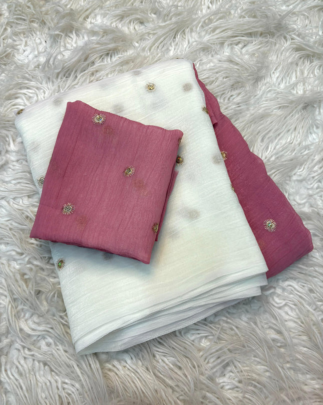 Soft Ombré Organza-Style Sarees