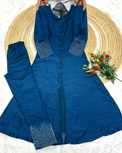 Blooming Vichitra Silk Kurta Set