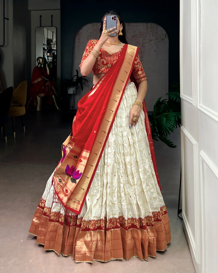 Traditional Lehenga Choli with Silk Dupatta