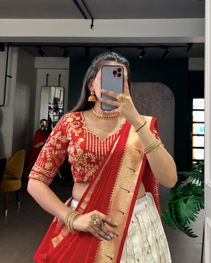 Traditional Lehenga Choli with Silk Dupatta