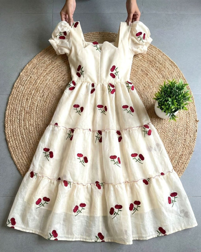 Chanderi Cotton Freeding Frocks
