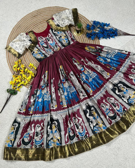 Kalamkari Muslin Cotton Frock