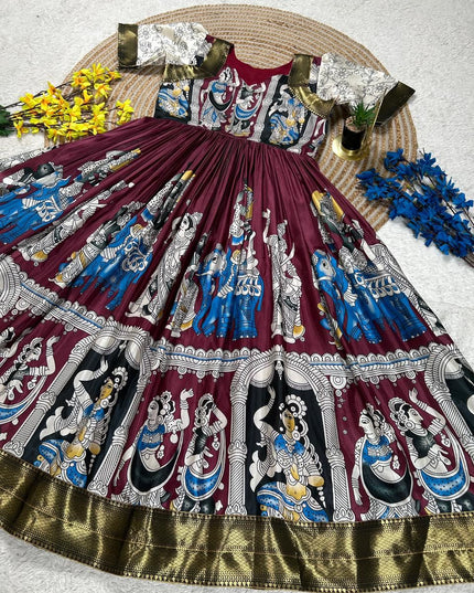 Kalamkari Muslin Cotton Frock