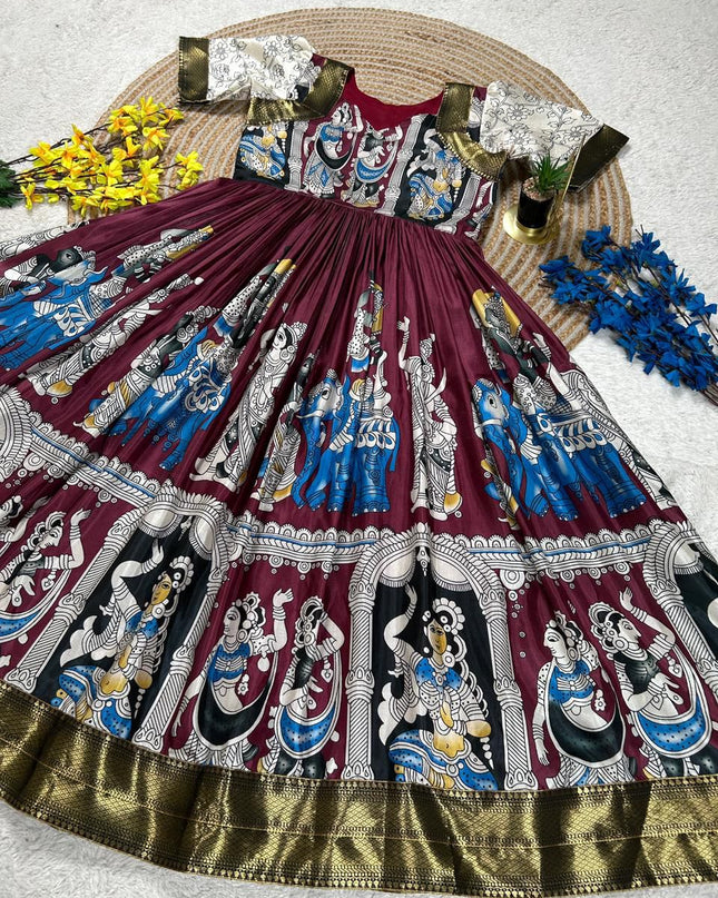 Kalamkari Muslin Cotton Frock