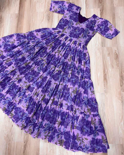 Faux Georgette Petals Frock