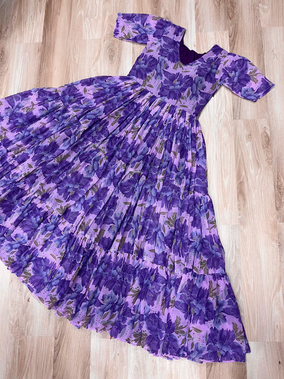 Faux Georgette Petals Frock