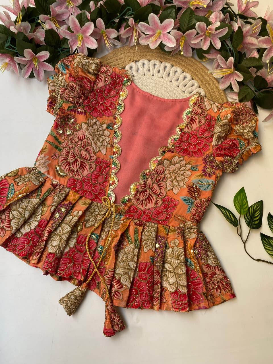 Tissue Silk Gown with Coat