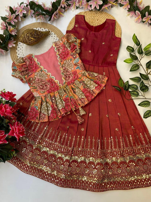 Tissue Silk Gown with Coat