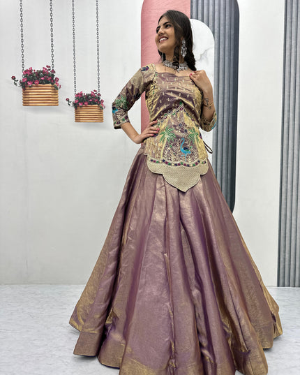 Pure Silk Satin Lehenga