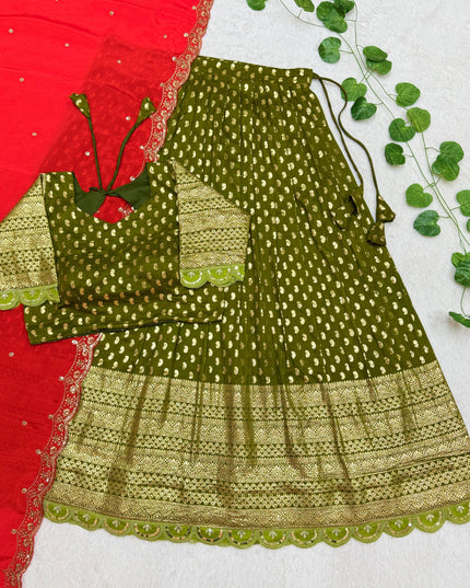 Viscose Tissue Silk Beautiful Lehenga Choli