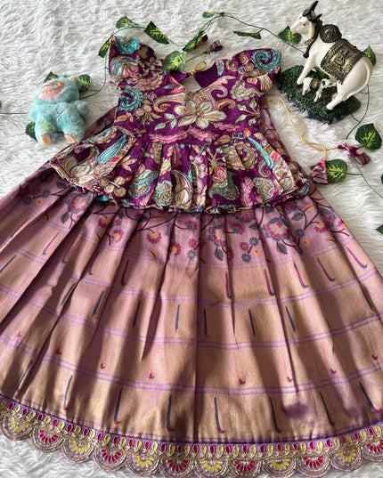 Tissue Silk Kids Lehanga