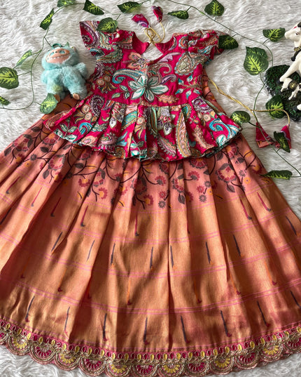 Tissue Silk Kids Lehanga