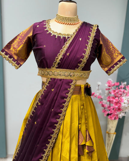 Maharani Contrast Lehenga