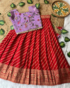 Lavender & Red / 0-3 Months