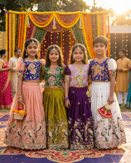 Rajsi Mayur Kids Lehengas