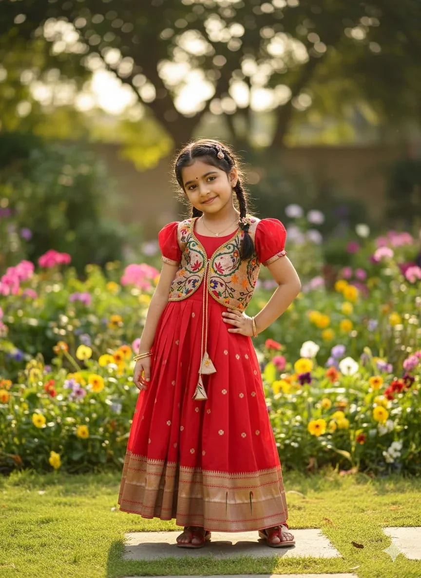 Paithani Gown with Coat