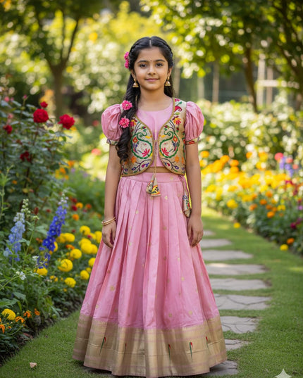 Trending Paithani Gown With Coat