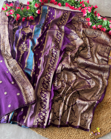 Pure Soft khadi Georgette Zari Tissue Silk Sarees