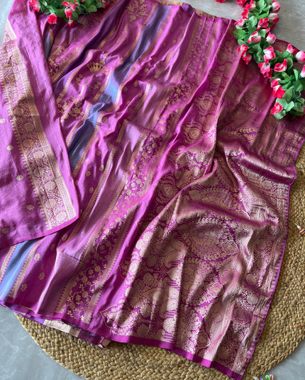 Pure Soft khadi Georgette Zari Tissue Silk Sarees