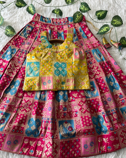 Soft Dola Silk Kids Lehenga