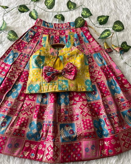 Soft Dola Silk Kids Lehenga