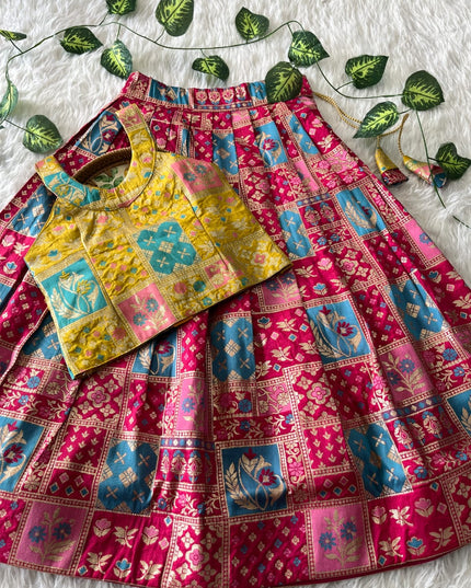 Soft Dola Silk Kids Lehenga
