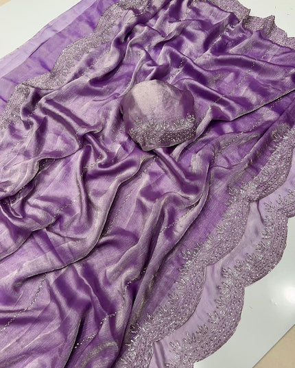 Fendy Chiffon  Diamond Work Sarees