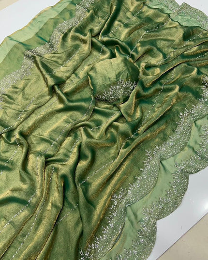 Fendy Chiffon  Diamond Work Sarees