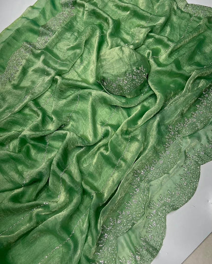 Fendy Chiffon  Diamond Work Sarees