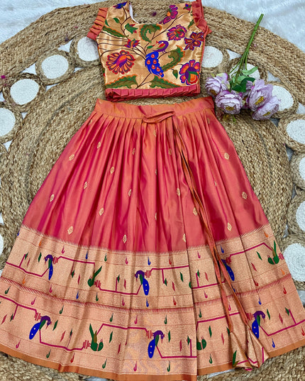 Paithani lehenga For kids