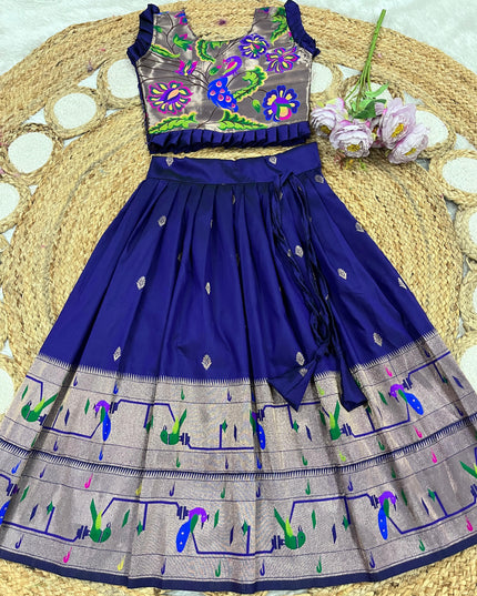 Paithani lehenga For kids