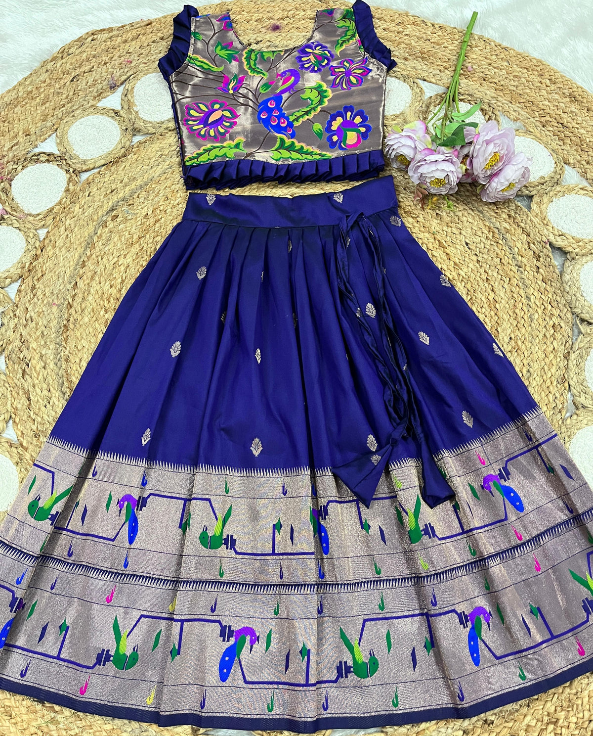 Paithani Lehenga for Kids
