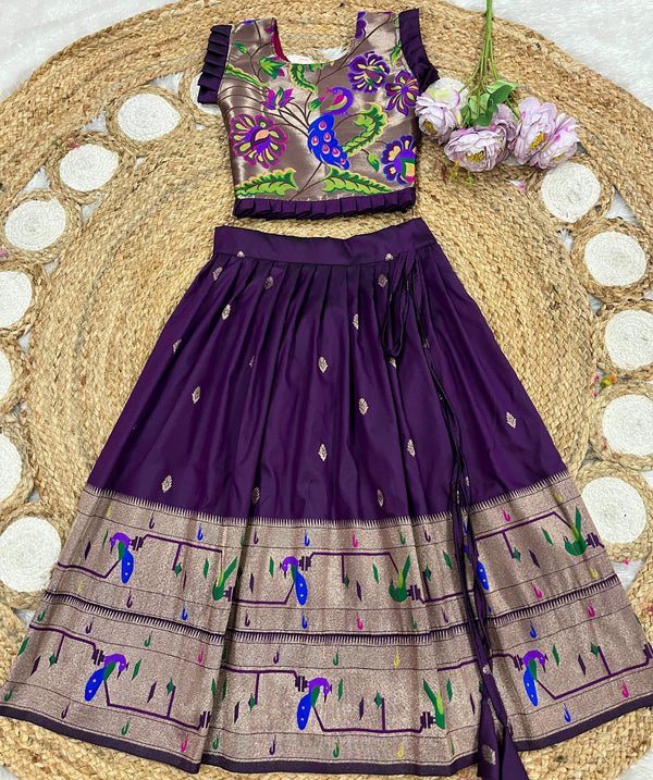 Paithani Lehenga for Kids