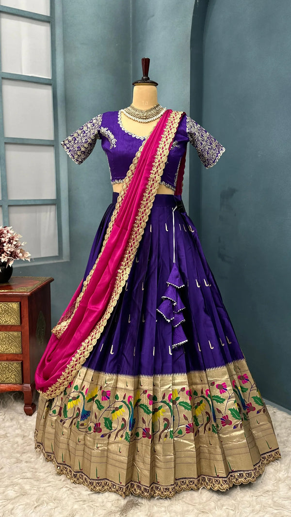Premium Paithani Silk Lehenga