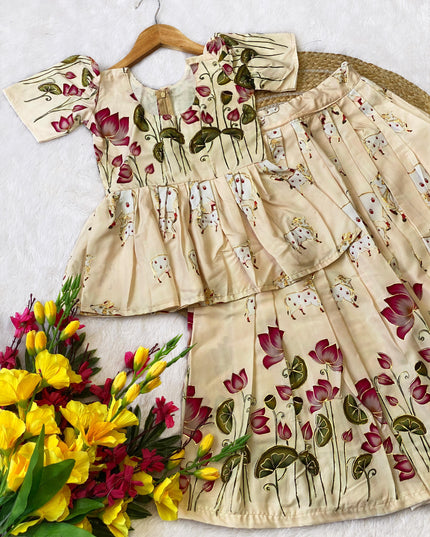 Heavy Silk Lehengas For Kids