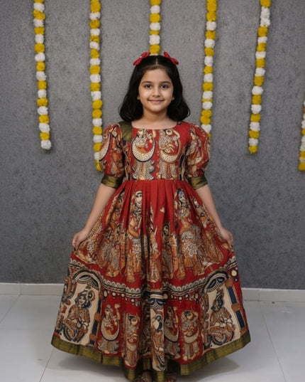 Kalamkari Dress For Kids