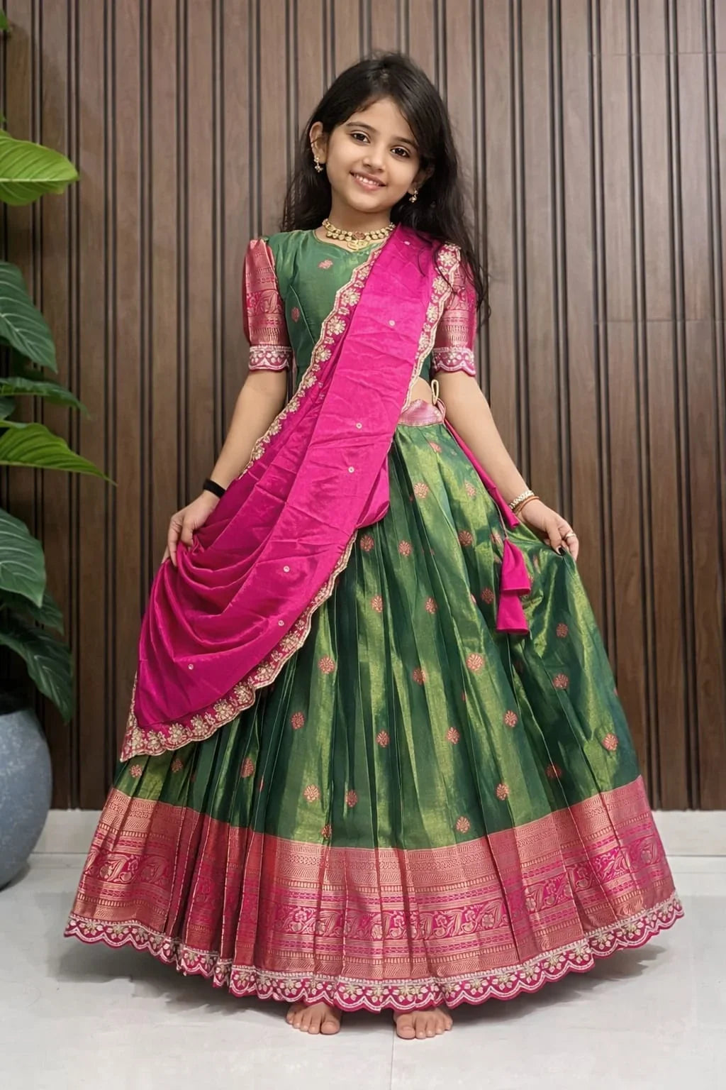 Simmer Silk Kids Lehenga Choli