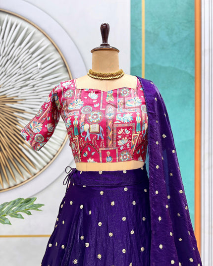 Royal Sparkle Silk Lehenga Set